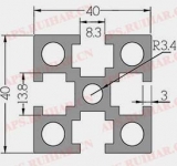 工业铝型材8-4040GF